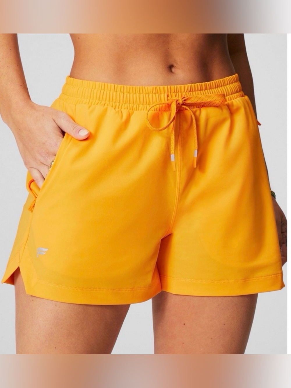 Fabletics Women's The One Shorts feature a 3-inch inseam and an adjustable draws